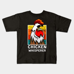 Chicken Whisperer of cool rooster wearing sunglasses Kids T-Shirt
